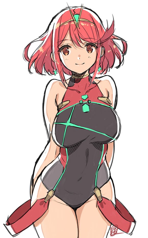 pyra (xenoblade chronicles and 1 more) drawn by saitou_masatsugu