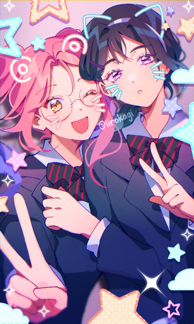 sua and mizi (alien stage) drawn by orri_(iirokagi) and riichuuba