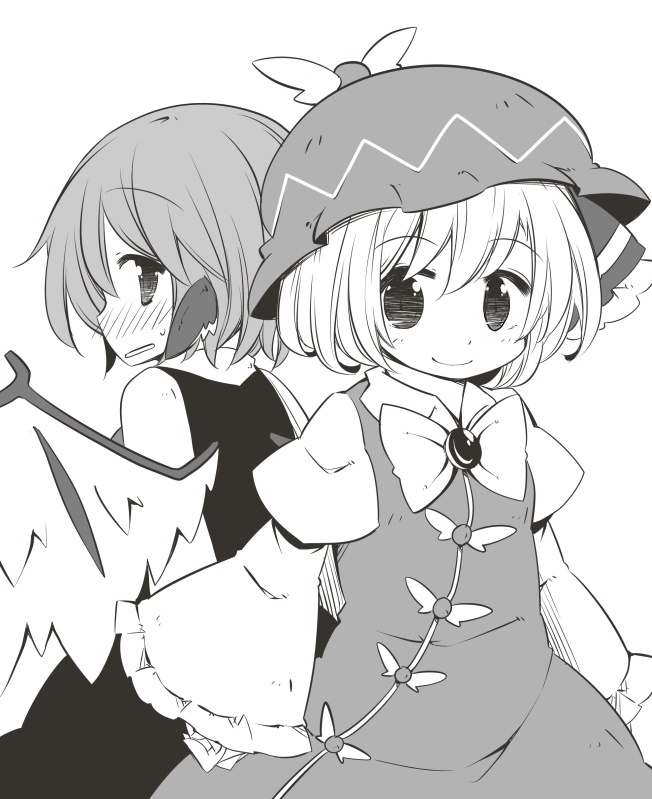 rumia and mystia lorelei (touhou) drawn by jagabutter