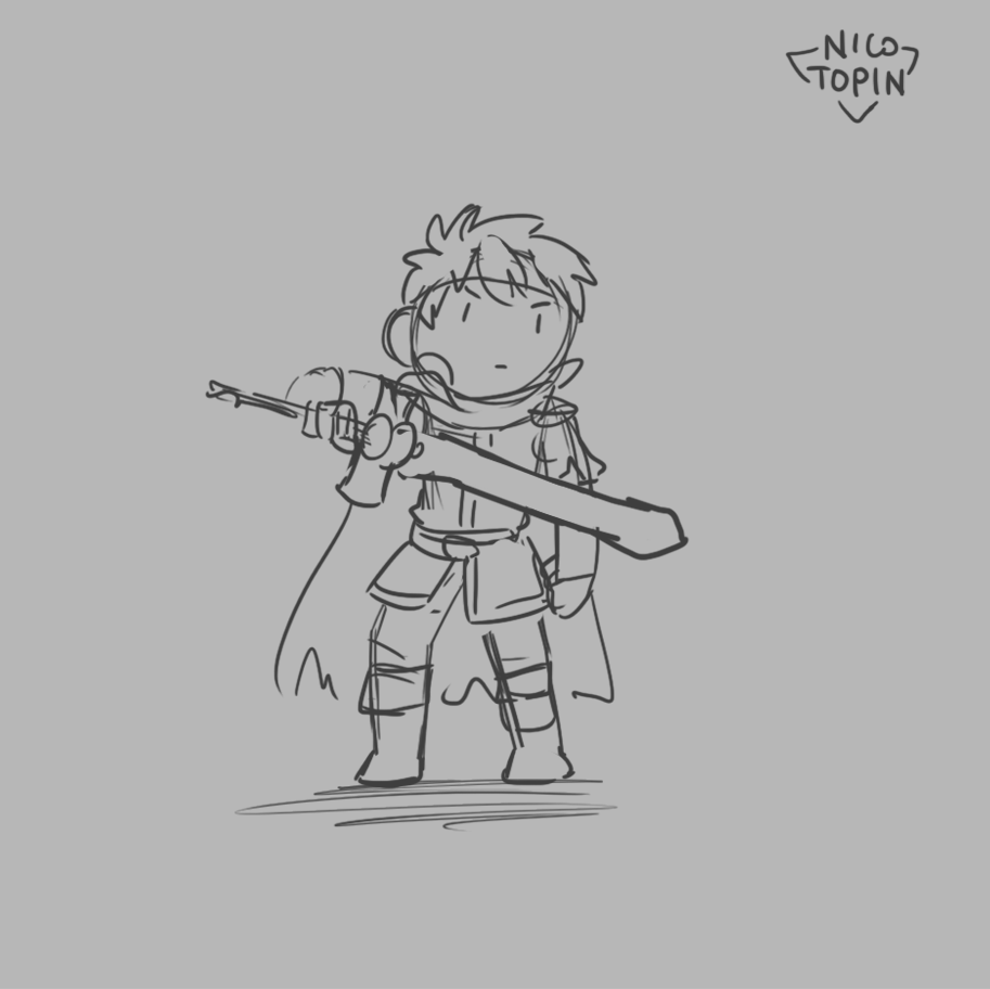 ike (fire emblem and 2 more) drawn by nicotopin