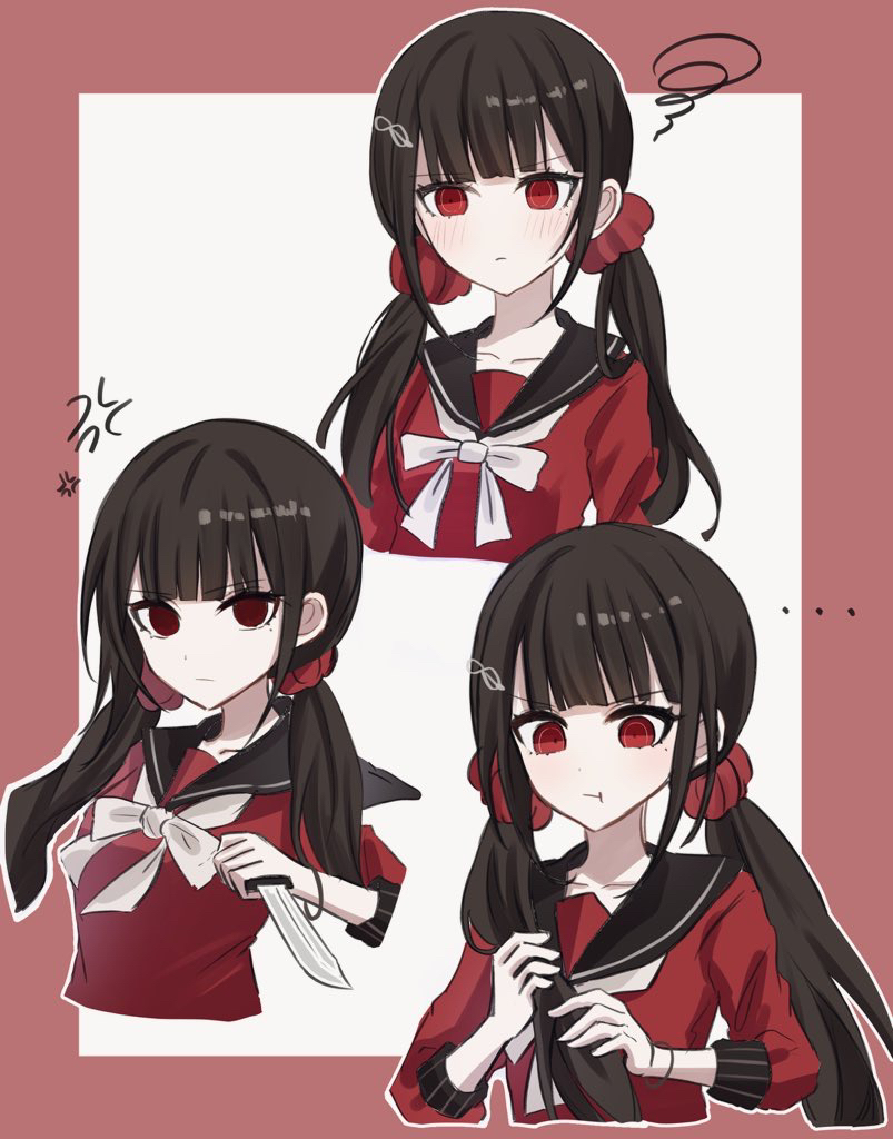 harukawa maki (danganronpa and 1 more) drawn by rishaku_(user_cuwx8758)