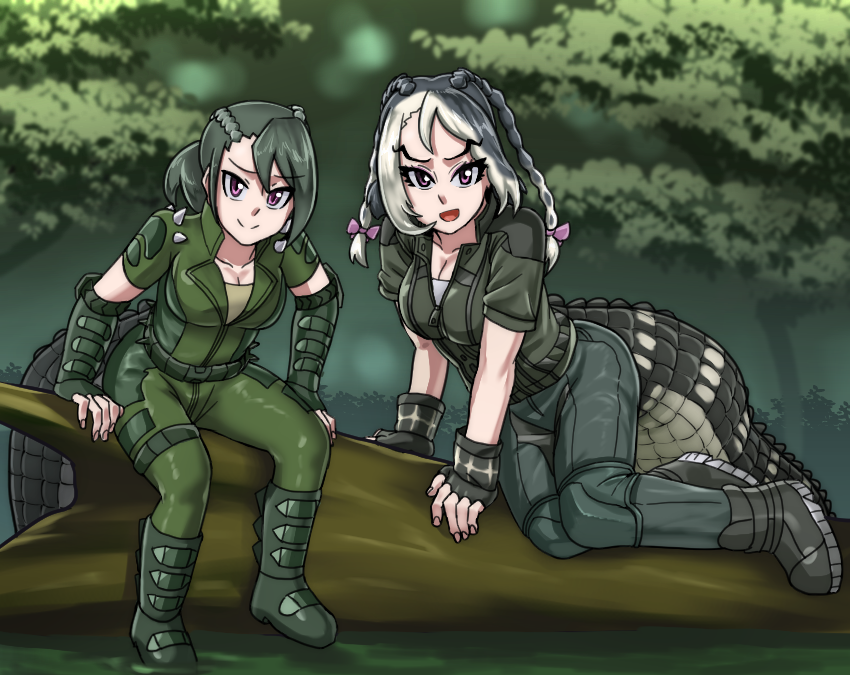 american alligator (kemono friends) drawn by haegiwa_gonbee