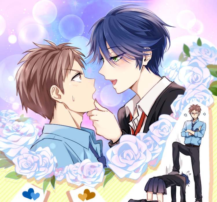 kashima yuu and hori masayuki (gekkan shoujo nozaki-kun) drawn by mery_(yangmalgage)