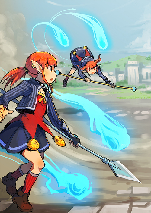 female mage and battle mage (dungeon and fighter) drawn by segamark