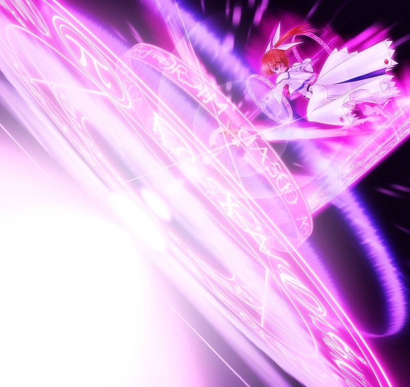 takamachi nanoha and raising heart (lyrical nanoha and 1 more) drawn by tom_(1art.)