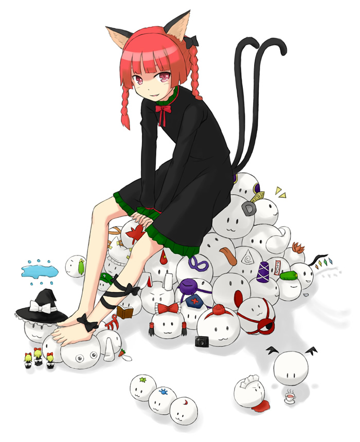 hakurei reimu, kirisame marisa, remilia scarlet, flandre scarlet, izayoi sakuya, and 31 more (touhou) drawn by rukah