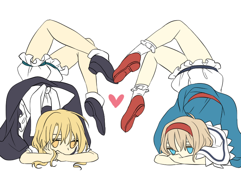 kirisame marisa and alice margatroid (touhou) drawn by tsuno_no_hito