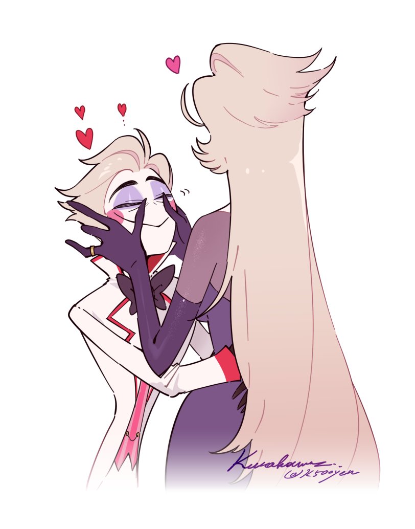 lucifer morningstar and lilith (hazbin hotel) drawn by k500yen