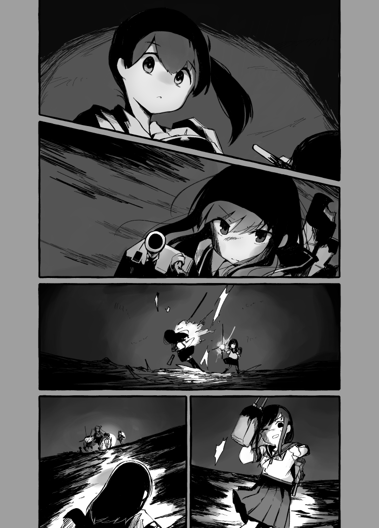 kaga and fubuki (kantai collection) drawn by ma_rukan