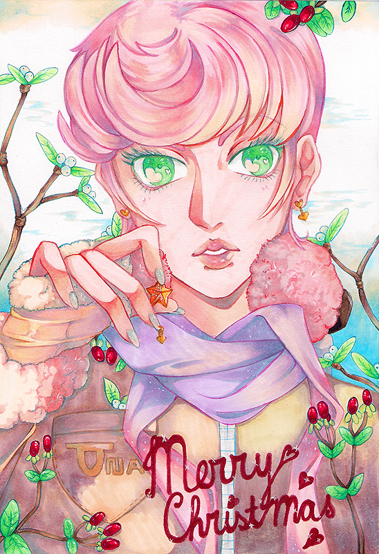 trish una (jojo no kimyou na bouken and 1 more) drawn by niwatori_(kipje)