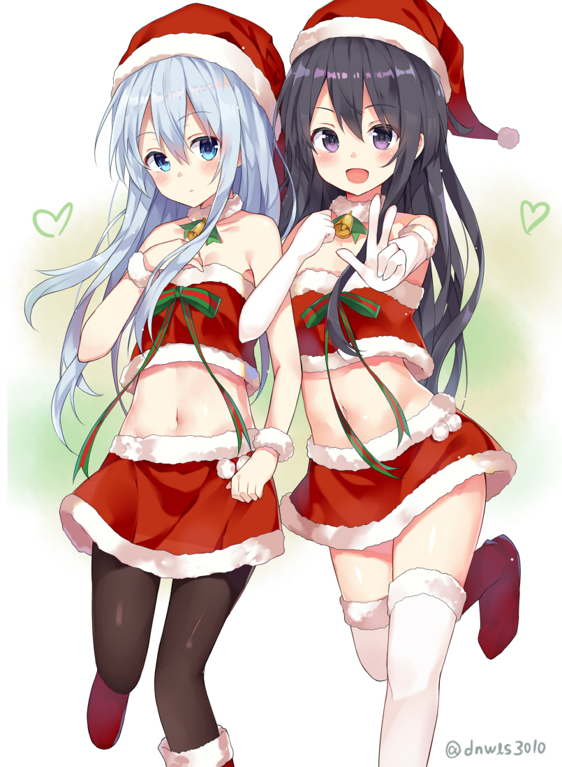 hibiki and akatsuki (kantai collection) drawn by huwari_(dnwls3010)