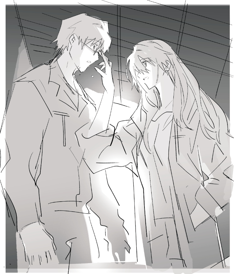 souryuu asuka langley and aida kensuke (neon genesis evangelion and 2 more) drawn by initial_e