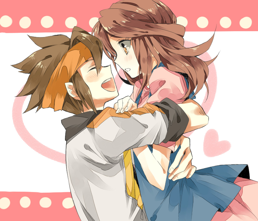 endou mamoru and raimon natsumi (inazuma eleven go and 1 more) drawn by wonoco0916