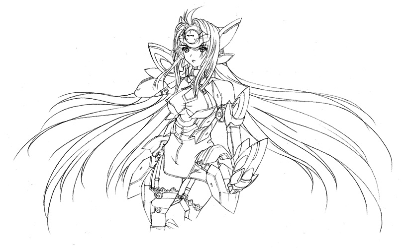 kos-mos (xenosaga and 1 more) drawn by lintang_haseo