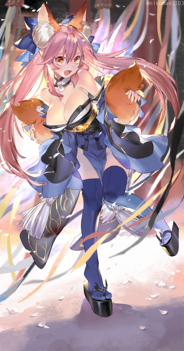 tamamo and tamamo no mae (fate and 2 more) drawn by emmmerald