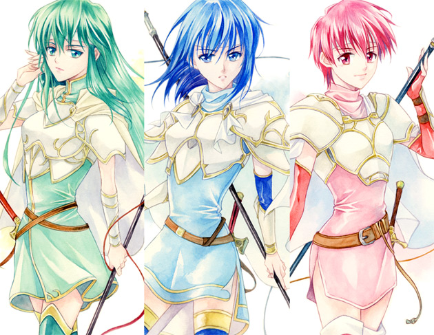palla, catria, and est (fire emblem and 1 more) drawn by agahari