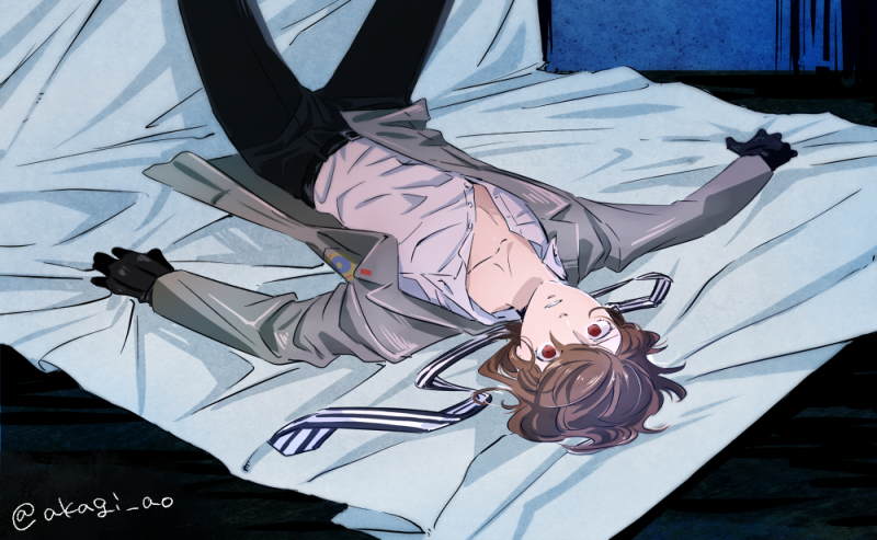 akechi gorou (persona and 1 more) drawn by aoki_gare