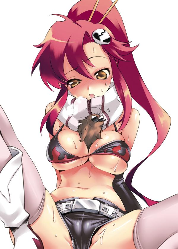 yoko littner and boota (tengen toppa gurren lagann) drawn by uk-works