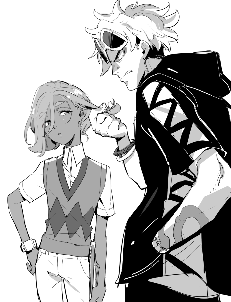 guzma and ilima (pokemon and 1 more) drawn by yutaka7