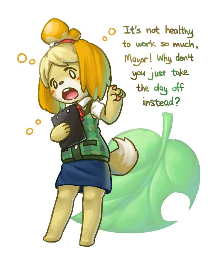 isabelle (animal crossing) drawn by collateral_damage_studios and waha_(artist)