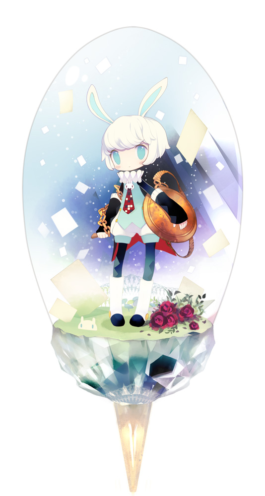 white rabbit (alice's adventures in wonderland) drawn by puti_devil