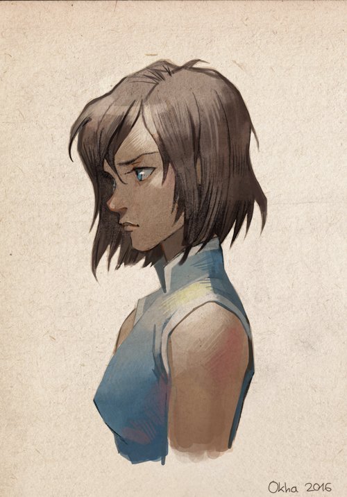 korra (avatar legends and 1 more) drawn by okha