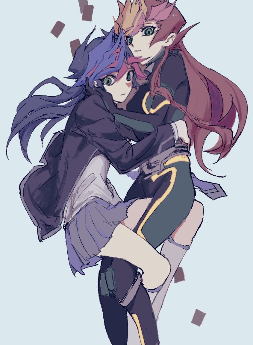 fujiki yusaku and playmaker (yu-gi-oh! and 1 more) drawn by novale110