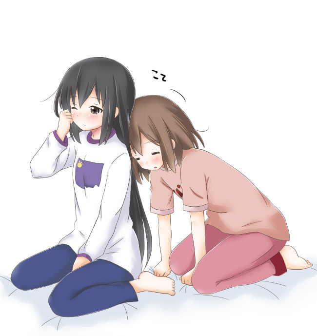 nakano azusa and hirasawa yui (k-on!) drawn by maka_(hyougenbu)