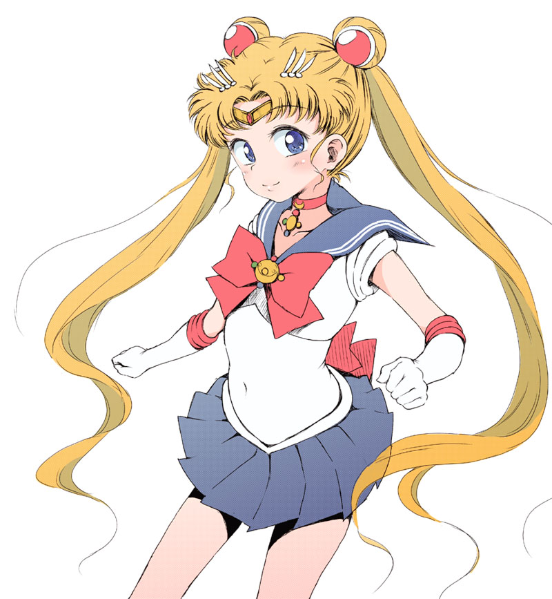 tsukino usagi and sailor moon (bishoujo senshi sailor moon and 1 more) drawn by mochimomomo
