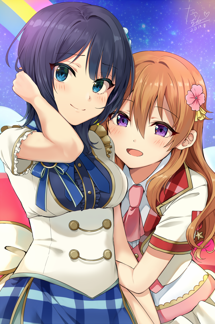 asaka karin and konoe kanata (love live! and 2 more) drawn by tarachine