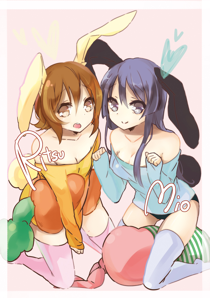 akiyama mio and tainaka ritsu (k-on!) drawn by haruna_mahiru