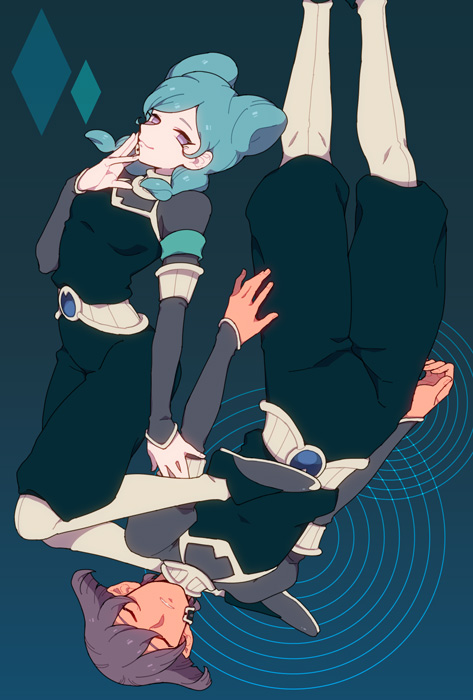 beta and alpha (inazuma eleven and 2 more) drawn by ebi_itou