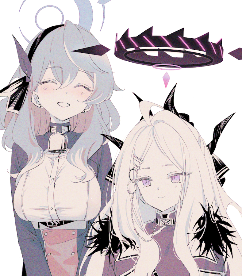 hina and ako (blue archive) drawn by ouri_(aya_pine)