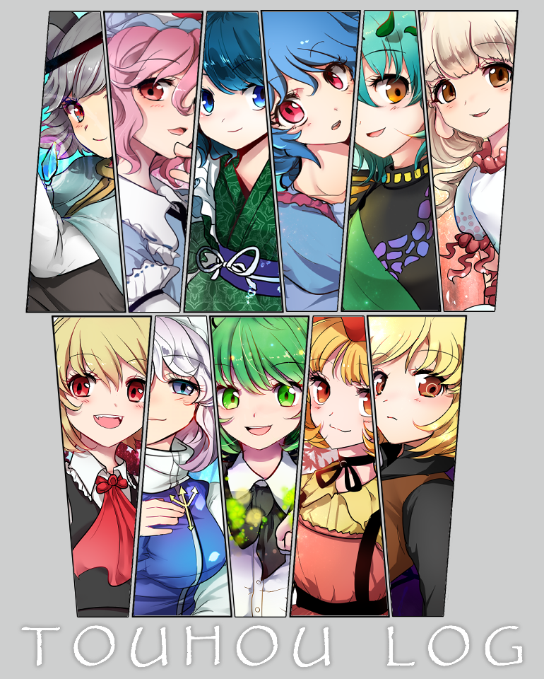 saigyouji yuyuko, rumia, nazrin, wriggle nightbug, kurodani yamame, and 6 more (touhou) drawn by makotono_(makotono_00)