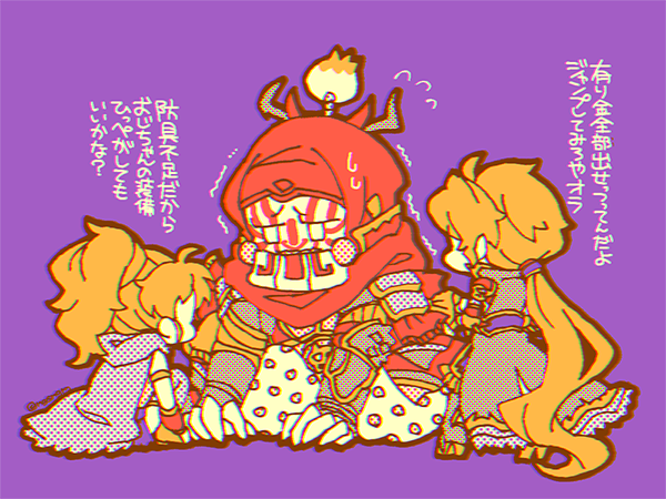 faris scherwiz, krile mayer baldesion, and gilgamesh (final fantasy and 1 more) drawn by sunagimo_(nagimo)