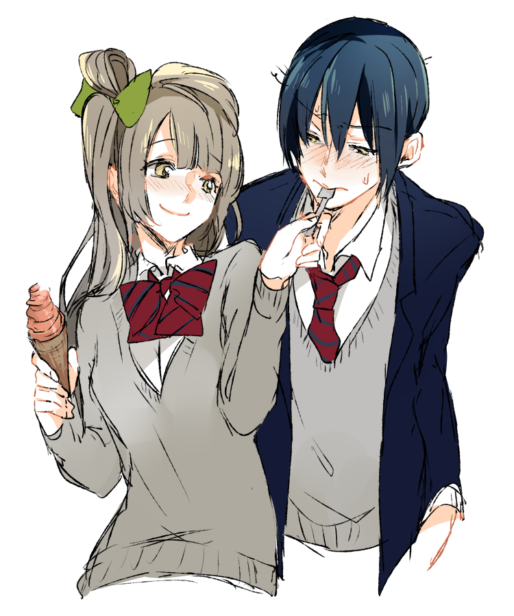 sonoda umi and minami kotori (love live! and 1 more) drawn by sofy