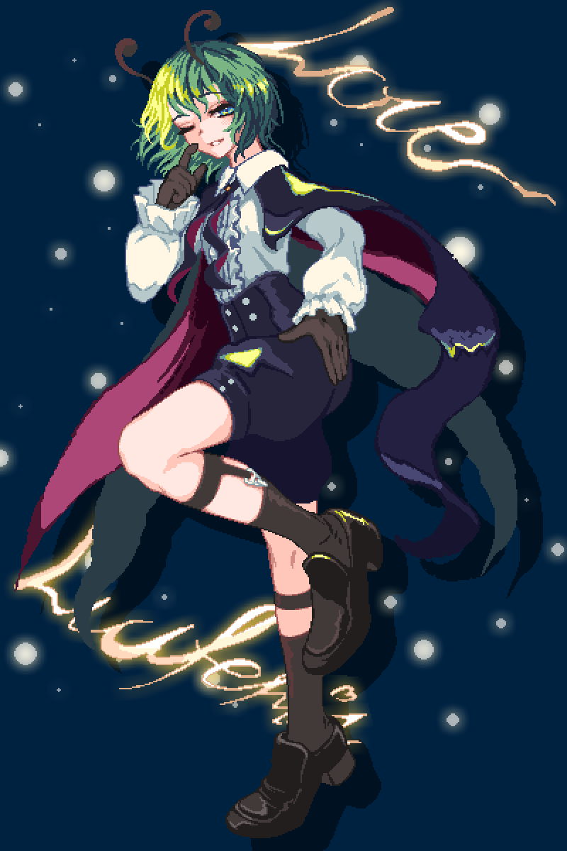 wriggle nightbug (touhou and 1 more) drawn by nukekip