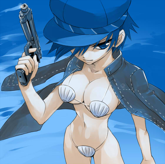 shirogane naoto (persona and 1 more) drawn by mari_(mari^3)