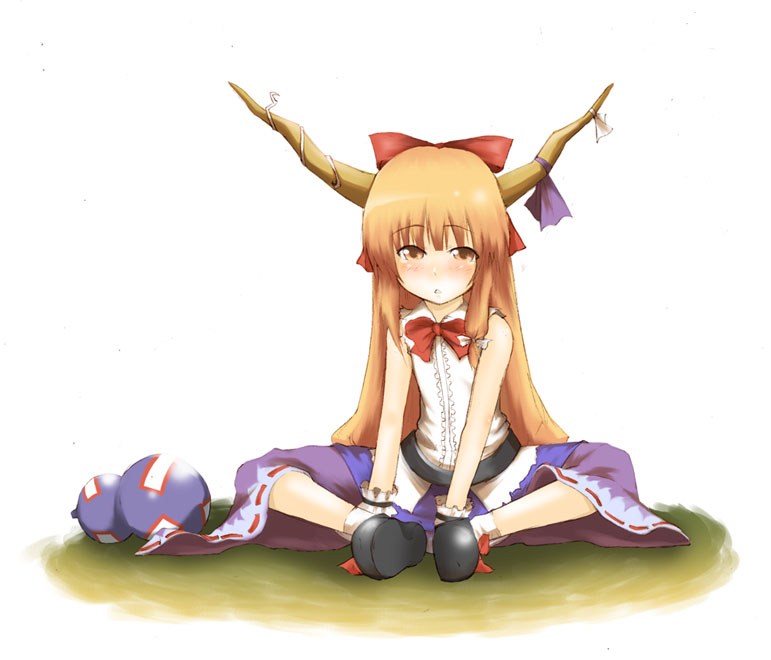 ibuki suika (touhou) drawn by sutagu