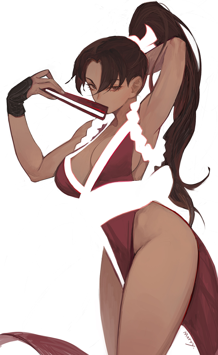 shiranui mai (the king of fighters and 1 more) drawn by morry