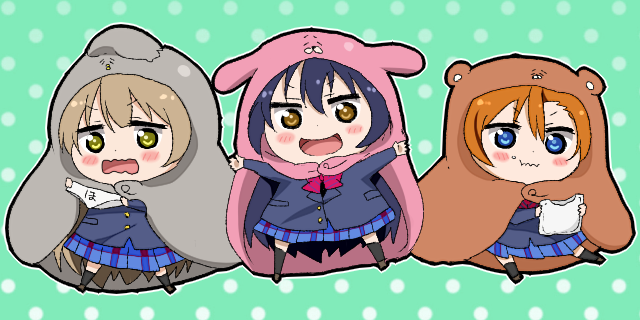 sonoda umi, minami kotori, and kosaka honoka (love live! and 2 more) drawn by sooki