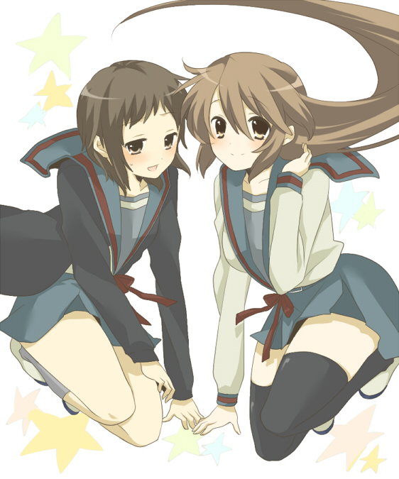 kyonko and koizumi itsuki (suzumiya haruhi no yuuutsu) drawn by beniko