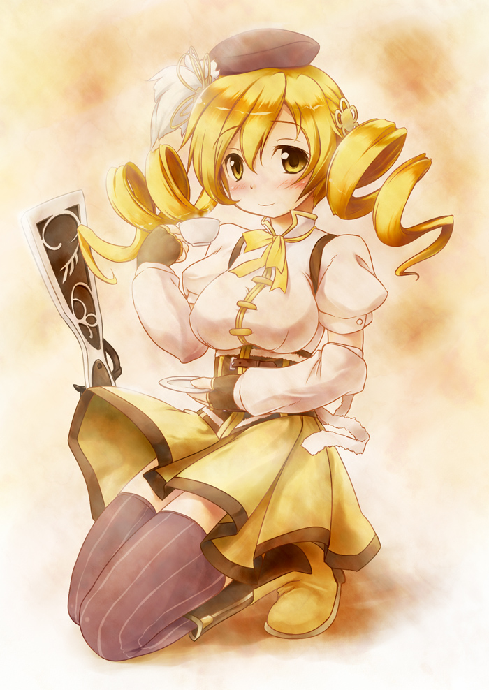 tomoe mami (mahou shoujo madoka magica) drawn by uma_(tnk-power)