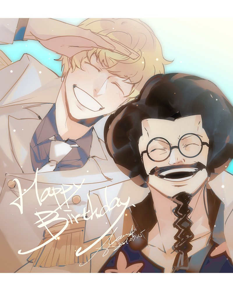 donquixote rocinante and sengoku (one piece) drawn by emase_(foxmoon)
