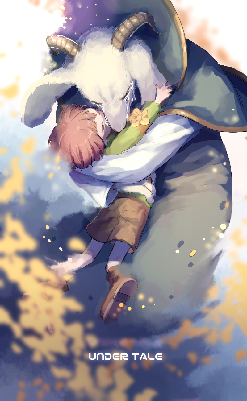 chara and asriel dreemurr (undertale) drawn by sarami_(sa_rami30)