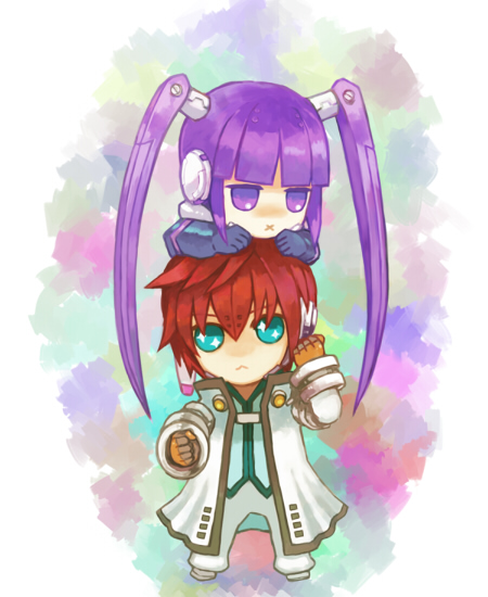 mecha-sophie and mecha-asbel (tales of and 1 more) drawn by shinono