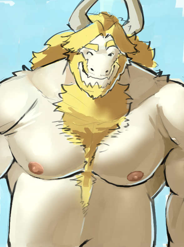 asgore dreemurr (undertale and 1 more) drawn by malliseed