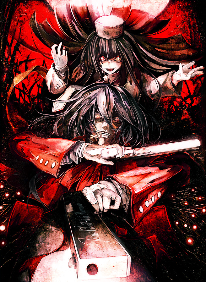 alucard and girlycard (hellsing and 1 more) drawn by banpai_akira