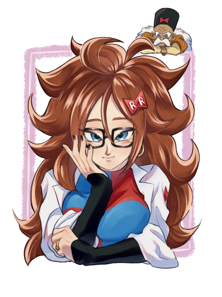 android 21 and dr. gero (dragon ball and 2 more) drawn by d_norainu_b