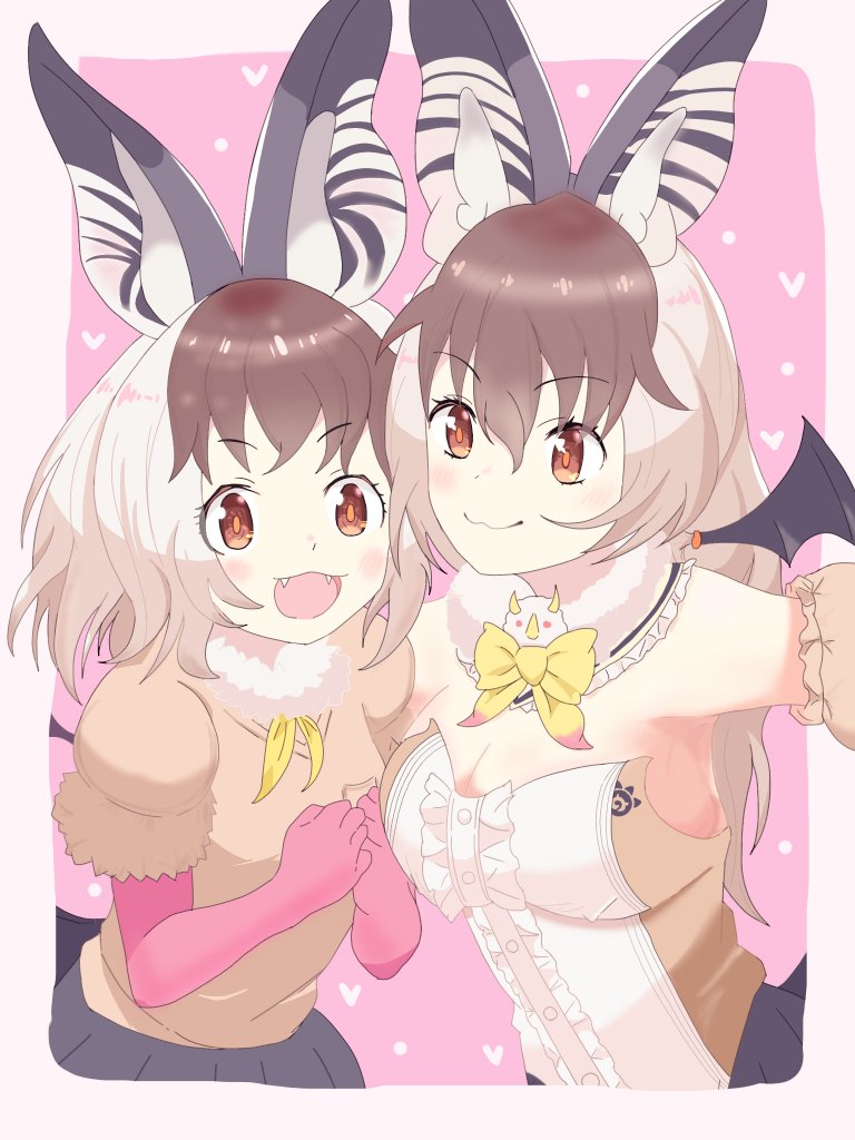 brown long-eared bat (kemono friends and 2 more) drawn by bennu_cellist64